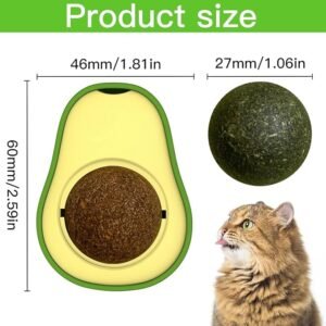 Avocado Catnip Interactive Rotatable Chew Toy Hover Image