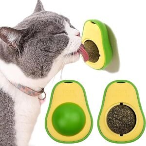 Avocado Catnip Interactive Rotatable Chew Toy