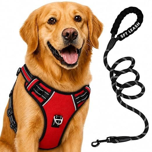 Reflective Dog Harness with Strap for Walks
