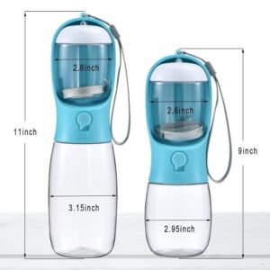 Portable Dog Water Bottle with Food Container Hover Image