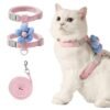 Escape-Proof Adjustable Flower Cat Harness Leash Set