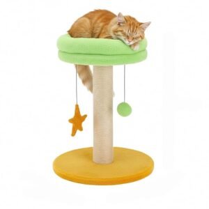 Cat Scratching Pole Lounge Bed with Ball