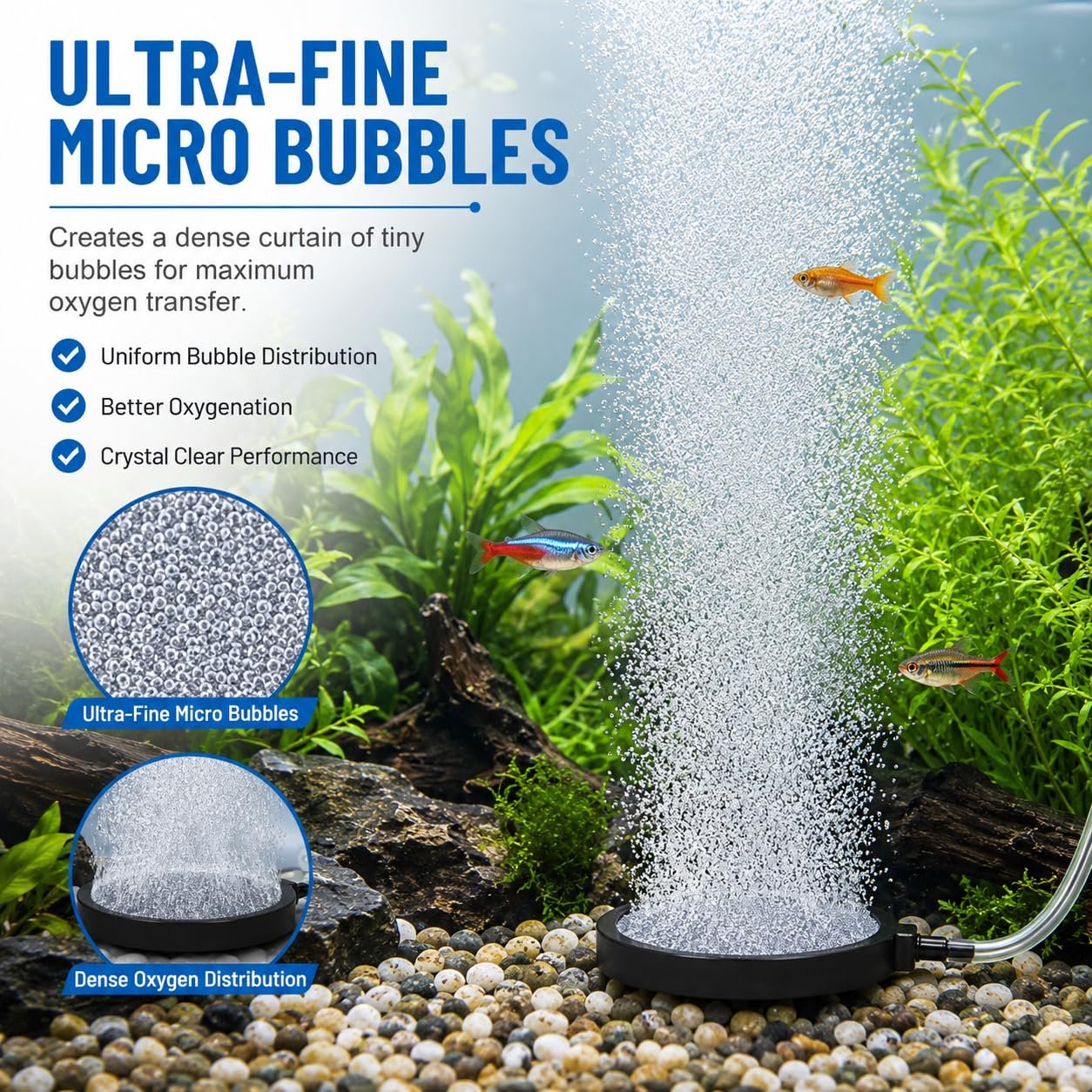 3-Inch Ceramic Air Stone for Fine Bubbles Hover Image