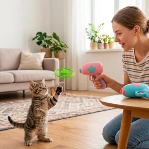 Interactive Cat Fetch Toy Set Indoor Flying Hover Image