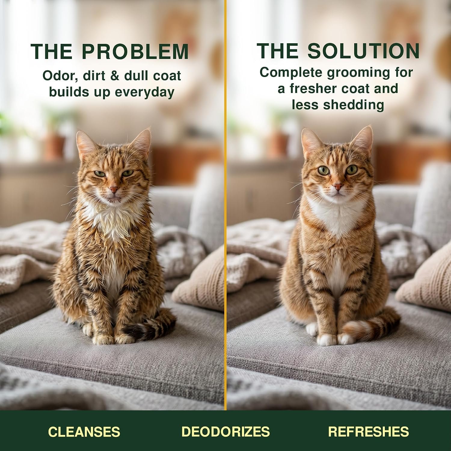 Cat Shampoo Dry Bath Odor Care Set Hover Image