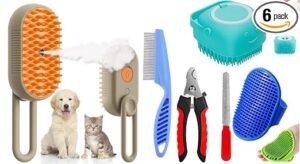 6-in-1 Professional Pet Grooming Bath Massage Tool